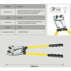 AIDUCHO Pince à Sertir Puissant Outil De Sertissage De Borne De Fil 6-50 Mm² Pince Multifonctionnel Avec Poingnée Antidérapant Pour Électricien Bricolage 8 AIDUCHO Pince à Sertir Puissant Outil De Sertissage De Borne De Fil 6-50 Mm² Pince Multifonctionnel Avec Poingnée Antidérapant Pour Électricien Bricolage -Outil de l'électricien Soldes 2022 32752514 4