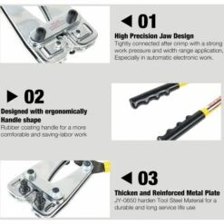 AIDUCHO Pince à Sertir Puissant Outil De Sertissage De Borne De Fil 6-50 Mm² Pince Multifonctionnel Avec Poingnée Antidérapant Pour Électricien Bricolage 9 AIDUCHO Pince à Sertir Puissant Outil De Sertissage De Borne De Fil 6-50 Mm² Pince Multifonctionnel Avec Poingnée Antidérapant Pour Électricien Bricolage -Outil de l'électricien Soldes 2022 32752514 5