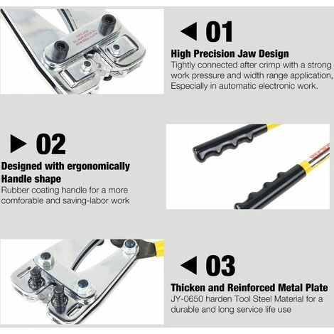 AIDUCHO Pince à Sertir Puissant Outil De Sertissage De Borne De Fil 6-50 Mm² Pince Multifonctionnel Avec Poingnée Antidérapant Pour Électricien Bricolage 5 AIDUCHO Pince à Sertir Puissant Outil De Sertissage De Borne De Fil 6-50 Mm² Pince Multifonctionnel Avec Poingnée Antidérapant Pour Électricien Bricolage – Image 5