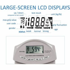 DEVENIRRICHE Dynamomètre à Main Numérique Mesureur De Mesure De La Force De La Prise à Capture Automatique De La Puissance De La Poignée électronique, Gris -Outil de l'électricien Soldes 2022 32815726 4