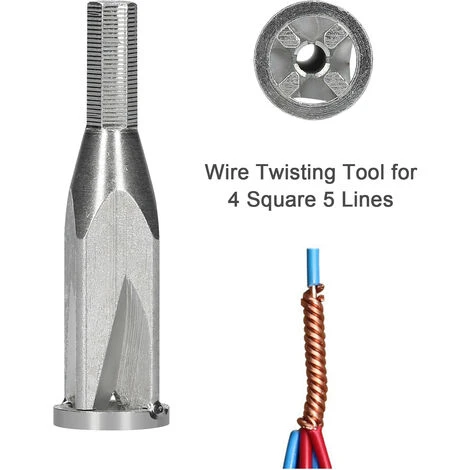 ASUPERMALL Kkmoon Torsion Des Fils Metalliques Outil Pour 4 Square 5 Lignes Et A Denuder Les Fils Twister Rapidement Decapage Et Twisting Fil Cable Twist Fil Outil 3 ASUPERMALL Kkmoon Torsion Des Fils Metalliques Outil Pour 4 Square 5 Lignes Et A Denuder Les Fils Twister Rapidement Decapage Et Twisting Fil Cable Twist Fil Outil – Image 3
