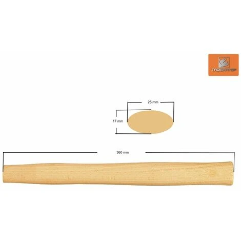 TRIZERATOP Manche De Marteau De Brame, Manche De Moufle, Manche De Marteau D'ingénieur 17x25mm X 36cm 1 TRIZERATOP Manche De Marteau De Brame, Manche De Moufle, Manche De Marteau D'ingénieur 17x25mm X 36cm