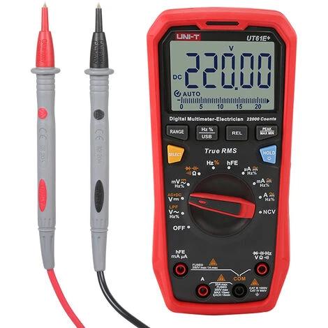Uni-T Ut61E + Multimetre Numerique Gamme Automatique De Ncv Tester Multimetre Trms Testeur Electrique De Mesure Instrument De Soutien A La Transmission De Donnees, Ut61E 1 Uni-T Ut61E + Multimetre Numerique Gamme Automatique De Ncv Tester Multimetre Trms Testeur Electrique De Mesure Instrument De Soutien A La Transmission De Donnees, Ut61E