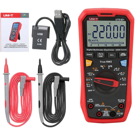 Uni-T Ut61E + Multimetre Numerique Gamme Automatique De Ncv Tester Multimetre Trms Testeur Electrique De Mesure Instrument De Soutien A La Transmission De Donnees, Ut61E 2 Uni-T Ut61E + Multimetre Numerique Gamme Automatique De Ncv Tester Multimetre Trms Testeur Electrique De Mesure Instrument De Soutien A La Transmission De Donnees, Ut61E – Image 2