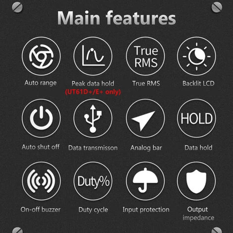 Uni-T Ut61E + Multimetre Numerique Gamme Automatique De Ncv Tester Multimetre Trms Testeur Electrique De Mesure Instrument De Soutien A La Transmission De Donnees, Ut61E 5 Uni-T Ut61E + Multimetre Numerique Gamme Automatique De Ncv Tester Multimetre Trms Testeur Electrique De Mesure Instrument De Soutien A La Transmission De Donnees, Ut61E – Image 5