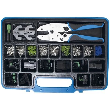 BGS TECHNIC Jeu De Pinces à Sertir Avec Des Connecteurs étanches à L'eau 220 Pièces 1 BGS TECHNIC Jeu De Pinces à Sertir Avec Des Connecteurs étanches à L'eau 220 Pièces