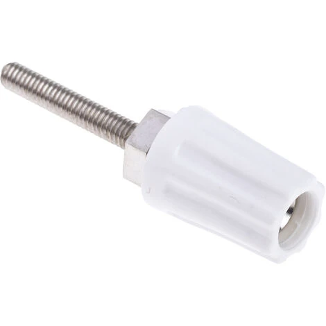 Borne De Raccordement 4 Mm RS PRO Blanc Femelle 16A 50V C.c. 1 Borne De Raccordement 4 Mm RS PRO Blanc Femelle 16A 50V C.c.