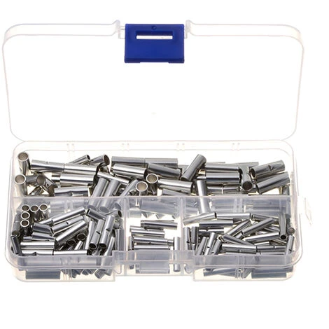 HAPPYSHOPPING 200 Pieces/boite Connecteurs Bout A Bout Non Isoles Bornes De Sertissage De Cable De Virole De Fil Electrique Non Isole Avec Etui De Rangement 2 HAPPYSHOPPING 200 Pieces/boite Connecteurs Bout A Bout Non Isoles Bornes De Sertissage De Cable De Virole De Fil Electrique Non Isole Avec Etui De Rangement – Image 2