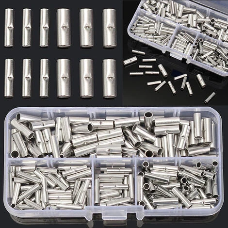 HAPPYSHOPPING 200 Pieces/boite Connecteurs Bout A Bout Non Isoles Bornes De Sertissage De Cable De Virole De Fil Electrique Non Isole Avec Etui De Rangement 4 HAPPYSHOPPING 200 Pieces/boite Connecteurs Bout A Bout Non Isoles Bornes De Sertissage De Cable De Virole De Fil Electrique Non Isole Avec Etui De Rangement – Image 4