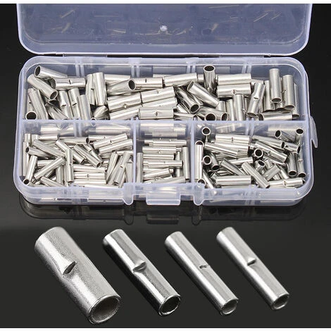 HAPPYSHOPPING 200 Pieces/boite Connecteurs Bout A Bout Non Isoles Bornes De Sertissage De Cable De Virole De Fil Electrique Non Isole Avec Etui De Rangement 5 HAPPYSHOPPING 200 Pieces/boite Connecteurs Bout A Bout Non Isoles Bornes De Sertissage De Cable De Virole De Fil Electrique Non Isole Avec Etui De Rangement – Image 5