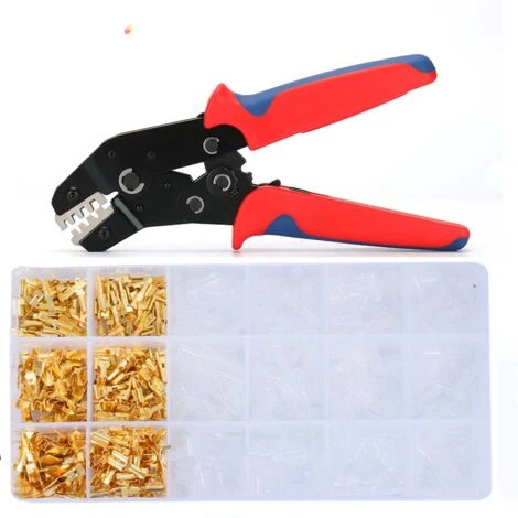 THSINDE Pince à Sertir Avec 300Pcs Connecteurs Cosses Taille Multiple Mâle Femelle Embouts De Câblage Électriques Sertisseur 0.25-1.5mm², Multifonction Pinces Outil à Sertir. 1 THSINDE Pince à Sertir Avec 300Pcs Connecteurs Cosses Taille Multiple Mâle Femelle Embouts De Câblage Électriques Sertisseur 0.25-1.5mm², Multifonction Pinces Outil à Sertir.