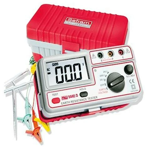 Sefram-MW9440D SEFRAM MW9440D - Mesureur De Terre Numérique .Livré Avec Un Kit De 3 Câbles Et 2 Piquets. 1 Sefram-MW9440D SEFRAM MW9440D - Mesureur De Terre Numérique .Livré Avec Un Kit De 3 Câbles Et 2 Piquets.
