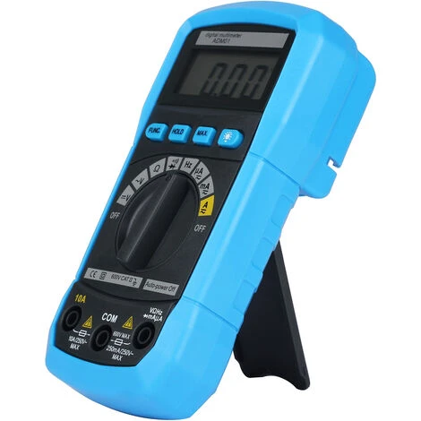 ASUPERMALL Adm01 Dmm Multimetre Numerique A Main Affichage Lcd Plage Automatique Tension Ac/Dc Mesureur De Temperature Double Isolation Protection Courant, Resistance, Continuite, Frequence; Tests Diodes, Transistors, Lac Bleu 5 ASUPERMALL Adm01 Dmm Multimetre Numerique A Main Affichage Lcd Plage Automatique Tension Ac/Dc Mesureur De Temperature Double Isolation Protection Courant, Resistance, Continuite, Frequence; Tests Diodes, Transistors, Lac Bleu – Image 5