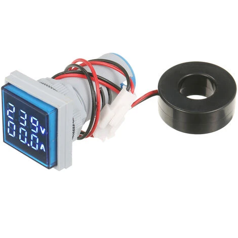 HAPPYSHOPPING Mini Voltmetre-amperemetre Numerique Carre Voltametre Amperemetre Voltmetre Double Affichage A LED Indicateur De Compteur De Tension Et De Courant Moniteur AC Panel Meter AC60-500V AC0-100A, Modele: Bleu - Modele:Bleu 5 HAPPYSHOPPING Mini Voltmetre-amperemetre Numerique Carre Voltametre Amperemetre Voltmetre Double Affichage A LED Indicateur De Compteur De Tension Et De Courant Moniteur AC Panel Meter AC60-500V AC0-100A, Modele: Bleu - Modele:Bleu – Image 5