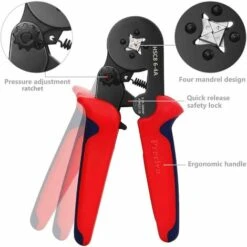 TRIOMPHE Pince à Sertir Avec 1200 Cosses Isolées à Sertir De 0.25mm² à 10mm². Pince électricien, Outils, Bornes électriques (Pince à Sertir+1200 Cosses) -Outil de l'électricien Soldes 2022 38690240 3