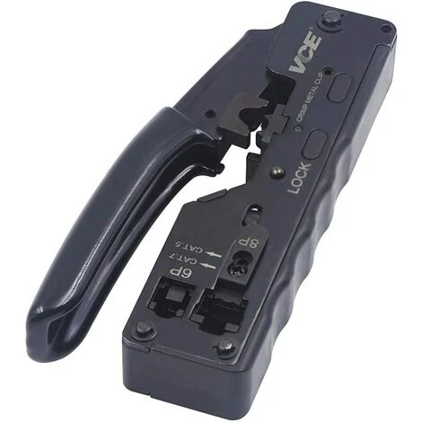 TRIOMPHE RJ45 Pince à Sertir Outil De Sertissage De Réseau Professionnel Pour Prises De Câble Ethernet RJ45 Cat7 Cat6a Cat6 Cat5 RJ11 1 TRIOMPHE RJ45 Pince à Sertir Outil De Sertissage De Réseau Professionnel Pour Prises De Câble Ethernet RJ45 Cat7 Cat6a Cat6 Cat5 RJ11