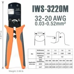 ERREBI GROUP Pince à Sertir Pour Micro Cosses 0,03-0,52 Mmq 32-20 AWG 7 ERREBI GROUP Pince à Sertir Pour Micro Cosses 0,03-0,52 Mmq 32-20 AWG -Outil de l'électricien Soldes 2022 40032011 3