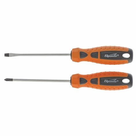 SPARTA - Lot De 2 Tournevis - 1 Plat + 1 Cruciforme 2 SPARTA - Lot De 2 Tournevis - 1 Plat + 1 Cruciforme – Image 2