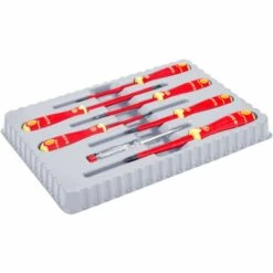 Bahco - Jeu De 7 Tournevis Isolés VDE BahcoFit, Avec Manche Multi-composants Et Testeur De Tension 150-250 V - B220.027