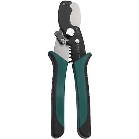 HAPPYSHOPPING Pince A Denuder 8/ 10/12/ 14/16 AWG Multifonction Outil De Denudage Et De Coupe Coupe-cables Pince A Denuder Outils A Main Pour Electricien, Modele : Vert Et Noir 1 HAPPYSHOPPING Pince A Denuder 8/ 10/12/ 14/16 AWG Multifonction Outil De Denudage Et De Coupe Coupe-cables Pince A Denuder Outils A Main Pour Electricien, Modele : Vert Et Noir