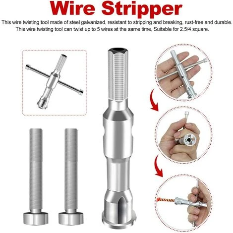 LANGRAY Outil De Torsion De Fil, Outil à Dénuder Et à Torsion, Excellent Outil Pour La Réparation électrique, Le Retrait Rapide Et L'enroulement Des Fils 2 LANGRAY Outil De Torsion De Fil, Outil à Dénuder Et à Torsion, Excellent Outil Pour La Réparation électrique, Le Retrait Rapide Et L'enroulement Des Fils – Image 2