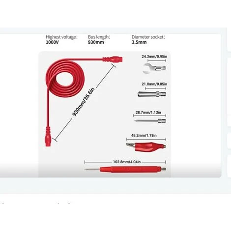 THSINDE Cordons De Test Multimetre ,ensemble De Sondes De Test Electroniques 16 En 1 10A/92cm 4 THSINDE Cordons De Test Multimetre ,ensemble De Sondes De Test Electroniques 16 En 1 10A/92cm – Image 4
