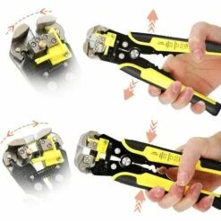 TANABATA Pince à Dénuder Pince à Dénuder,Pince à Sertir Dénudeur,de Fils Automatique，avec Reglage De Précision Cables AWG 24-10 (0,2~6.0mm²)，Pince Automatique Avec Reglage De Précision Cables AWG -Outil de l'électricien Soldes 2022 43008434 4