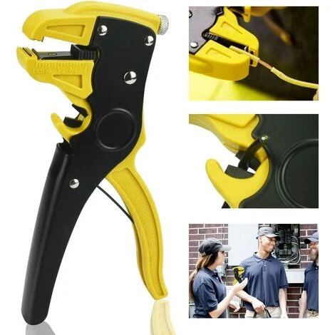 TANABATA Pince à Dénuder Pince à Dénuder Automatique De 0,2 à 6 Mm - Pince à Dénuder Réglable Et Isolée - Pour Réparation électrique Domestique Industrielle Professionnelle (jaune-noir) 1 TANABATA Pince à Dénuder Pince à Dénuder Automatique De 0,2 à 6 Mm - Pince à Dénuder Réglable Et Isolée - Pour Réparation électrique Domestique Industrielle Professionnelle (jaune-noir)