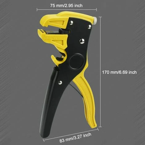 TANABATA Pince à Dénuder Pince à Dénuder Automatique De 0,2 à 6 Mm - Pince à Dénuder Réglable Et Isolée - Pour Réparation électrique Domestique Industrielle Professionnelle (jaune-noir) 2 TANABATA Pince à Dénuder Pince à Dénuder Automatique De 0,2 à 6 Mm - Pince à Dénuder Réglable Et Isolée - Pour Réparation électrique Domestique Industrielle Professionnelle (jaune-noir) – Image 2