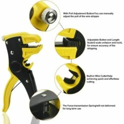 TANABATA Pince à Dénuder Pince à Dénuder Automatique De 0,2 à 6 Mm - Pince à Dénuder Réglable Et Isolée - Pour Réparation électrique Domestique Industrielle Professionnelle (jaune-noir) 7 TANABATA Pince à Dénuder Pince à Dénuder Automatique De 0,2 à 6 Mm - Pince à Dénuder Réglable Et Isolée - Pour Réparation électrique Domestique Industrielle Professionnelle (jaune-noir) -Outil de l'électricien Soldes 2022 43012238 3