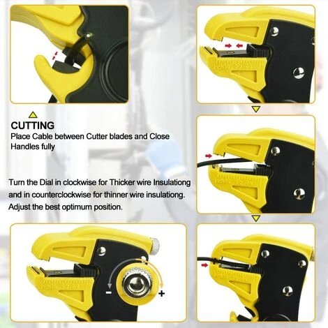 TANABATA Pince à Dénuder Pince à Dénuder Automatique De 0,2 à 6 Mm - Pince à Dénuder Réglable Et Isolée - Pour Réparation électrique Domestique Industrielle Professionnelle (jaune-noir) 5 TANABATA Pince à Dénuder Pince à Dénuder Automatique De 0,2 à 6 Mm - Pince à Dénuder Réglable Et Isolée - Pour Réparation électrique Domestique Industrielle Professionnelle (jaune-noir) – Image 5