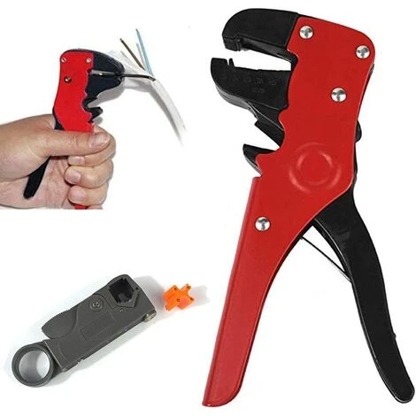 TANABATA Pince à Dénuder Automatique 2 Pcs, Pince à Dénuder Composé Automatique Pince à Dénuder De Précision, Coupe-fil Et Outil à Dénuder Pour Réparations électriques Industrielles Et Domestiques 1 TANABATA Pince à Dénuder Automatique 2 Pcs, Pince à Dénuder Composé Automatique Pince à Dénuder De Précision, Coupe-fil Et Outil à Dénuder Pour Réparations électriques Industrielles Et Domestiques
