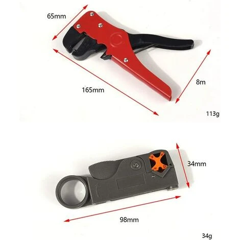 TANABATA Pince à Dénuder Automatique 2 Pcs, Pince à Dénuder Composé Automatique Pince à Dénuder De Précision, Coupe-fil Et Outil à Dénuder Pour Réparations électriques Industrielles Et Domestiques 2 TANABATA Pince à Dénuder Automatique 2 Pcs, Pince à Dénuder Composé Automatique Pince à Dénuder De Précision, Coupe-fil Et Outil à Dénuder Pour Réparations électriques Industrielles Et Domestiques – Image 2
