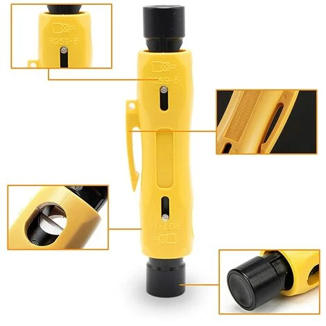 BARES Fil à Dénuder-pince à Dénuder à Main Pour Dénudeur De Câble Coaxial, Pour Outil De Réparation D'électricien RG59 RG11 RG7 RG6 2 BARES Fil à Dénuder-pince à Dénuder à Main Pour Dénudeur De Câble Coaxial, Pour Outil De Réparation D'électricien RG59 RG11 RG7 RG6 – Image 2