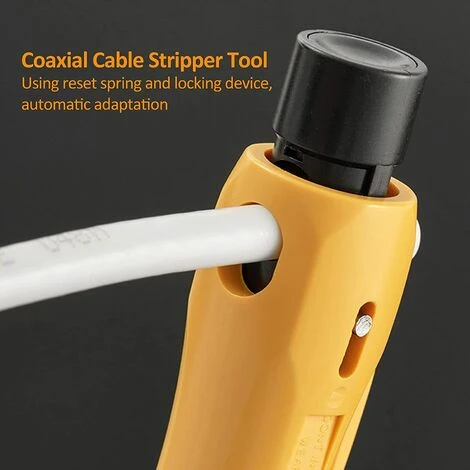 BARES Fil à Dénuder-pince à Dénuder à Main Pour Dénudeur De Câble Coaxial, Pour Outil De Réparation D'électricien RG59 RG11 RG7 RG6 3 BARES Fil à Dénuder-pince à Dénuder à Main Pour Dénudeur De Câble Coaxial, Pour Outil De Réparation D'électricien RG59 RG11 RG7 RG6 – Image 3