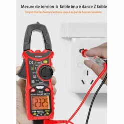ELLE Pince Ampèremétrique Numerique AC/DC, 0-600A Multimetre Professionnel TRMS, Mesure Courant/Tension/Diode/Température/Résistance/Fréquence/Diode/Capacité/Rapport Cyclique/LPF/Low-Z -Outil de l'électricien Soldes 2022 43637396 3
