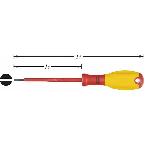 Hazet Tournevis D'électricien - Profil à Fente - Taille: 0.8 X 4 - Longueur Totale: 190 Mm - 810VDE-40 1 Hazet Tournevis D'électricien - Profil à Fente - Taille: 0.8 X 4 - Longueur Totale: 190 Mm - 810VDE-40