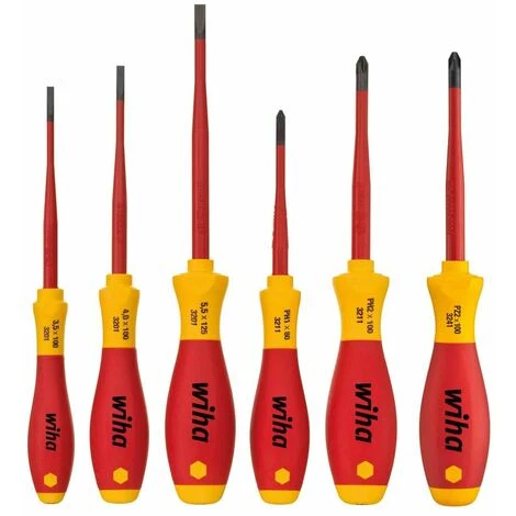 WIHA SoftFinish® Fente SlimFix électrique / Phillihps / L'ensemble De Xeno PZ. 6 38362 T 1 WIHA SoftFinish® Fente SlimFix électrique / Phillihps / L'ensemble De Xeno PZ. 6 38362 T