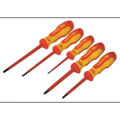 C.K Triton XLS VDE Jeu De Tournevis 5 Pièces Vis à Fente, Vis Pozidriv 1 C.K Triton XLS VDE Jeu De Tournevis 5 Pièces Vis à Fente, Vis Pozidriv