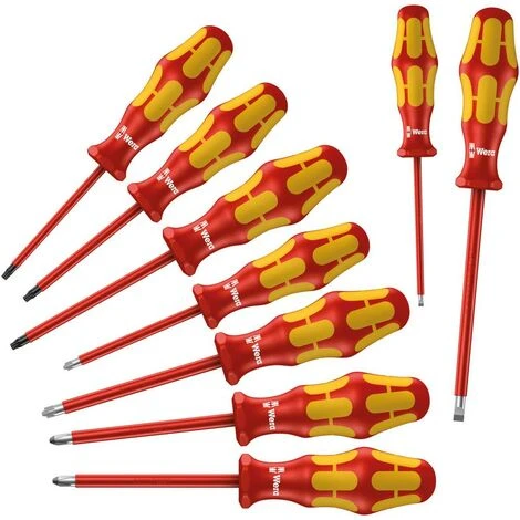 Wera 160i/162i/167i/9 VDE Jeu De Tournevis 9 Pièces Vis à Fente, Cruciforme Phillips, Vis Pozidriv, TORX® Intérieur 1 Wera 160i/162i/167i/9 VDE Jeu De Tournevis 9 Pièces Vis à Fente, Cruciforme Phillips, Vis Pozidriv, TORX® Intérieur