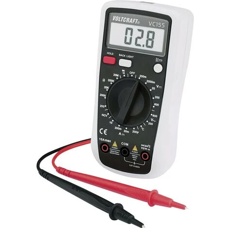 Multimètre VOLTCRAFT VC155 Numérique CAT III 600 V Affichage (nombre De Points): 2000 2 Multimètre VOLTCRAFT VC155 Numérique CAT III 600 V Affichage (nombre De Points): 2000 – Image 2
