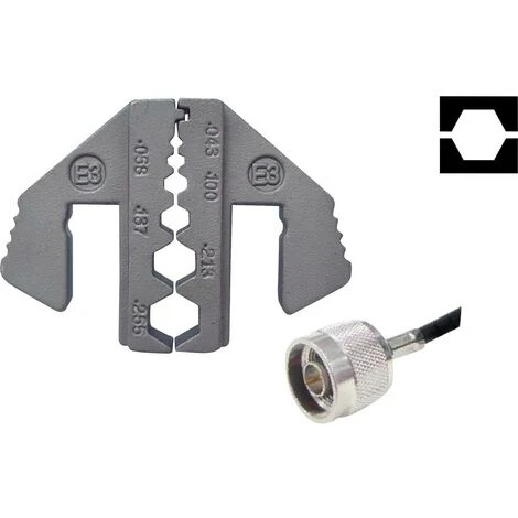 TOOLCRAFT PLE-0E6 1423402 Matrice à Sertir Pour Connecteur Coaxial RG59, RG58, RG6 Adapté Pour Marque (pinces) TOOLCRAF 2 TOOLCRAFT PLE-0E6 1423402 Matrice à Sertir Pour Connecteur Coaxial RG59, RG58, RG6 Adapté Pour Marque (pinces) TOOLCRAF – Image 2