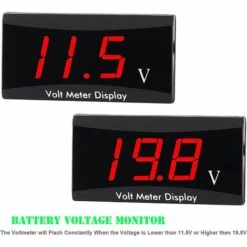 SUN FLOWER Moto Voltmètre DC 12V Numérique Voltmètre Jauge Affichage LED Tension Meter Pour Moto Voiture Batterie Tension Moniteu -Outil de l'électricien Soldes 2022 44441669 3