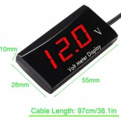SUN FLOWER Moto Voltmètre DC 12V Numérique Voltmètre Jauge Affichage LED Tension Meter Pour Moto Voiture Batterie Tension Moniteu -Outil de l'électricien Soldes 2022 44441669 5