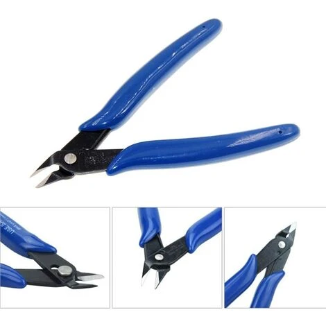 SUN FLOWER 2Pcs Mini Coupe-fil 5 Pouces, Coupe-fil De Précision, Pince Coupante Latérale Forte Et Tranchante Avec Un Ressort D'ouverture, Idéal Pour Les Besoins De Coupe Ultra-fins (Poignée Bleue) 2 SUN FLOWER 2Pcs Mini Coupe-fil 5 Pouces, Coupe-fil De Précision, Pince Coupante Latérale Forte Et Tranchante Avec Un Ressort D'ouverture, Idéal Pour Les Besoins De Coupe Ultra-fins (Poignée Bleue) – Image 2