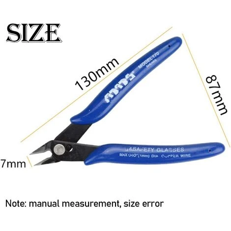 SUN FLOWER 2Pcs Mini Coupe-fil 5 Pouces, Coupe-fil De Précision, Pince Coupante Latérale Forte Et Tranchante Avec Un Ressort D'ouverture, Idéal Pour Les Besoins De Coupe Ultra-fins (Poignée Bleue) 5 SUN FLOWER 2Pcs Mini Coupe-fil 5 Pouces, Coupe-fil De Précision, Pince Coupante Latérale Forte Et Tranchante Avec Un Ressort D'ouverture, Idéal Pour Les Besoins De Coupe Ultra-fins (Poignée Bleue) – Image 5