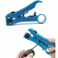 SUN FLOWER Pince à Dénuder Outil Pince à Dénuder Universelle Pour Plat Ou Rond Pour RG-59, RG-6, RG-7, RG-11, 4P / 6P / 8P; UTP/STP, Câble Réseau (bleu) 8 SUN FLOWER Pince à Dénuder Outil Pince à Dénuder Universelle Pour Plat Ou Rond Pour RG-59, RG-6, RG-7, RG-11, 4P / 6P / 8P; UTP/STP, Câble Réseau (bleu) -Outil de l'électricien Soldes 2022 44845998 4