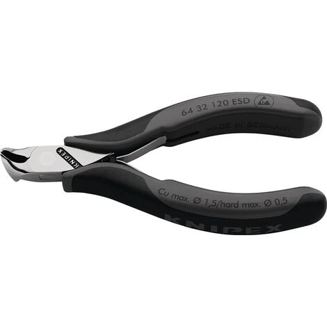 KNIPEX-WERK C. GUSTAV PUTSCH Coup. Frontale Pour L´electronique Longueur 120 Mm Forme 3 Fac. Oui, Petit For. 64 32 120 ESD 1 KNIPEX-WERK C. GUSTAV PUTSCH Coup. Frontale Pour L´electronique Longueur 120 Mm Forme 3 Fac. Oui, Petit For. 64 32 120 ESD