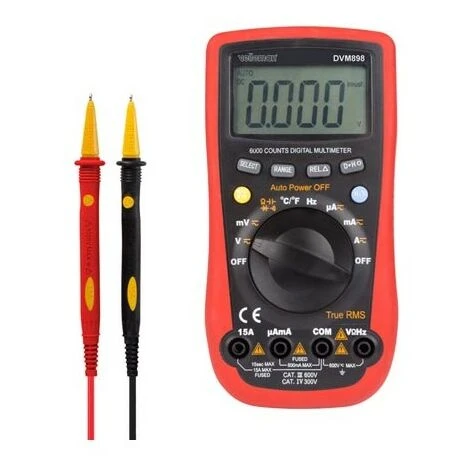 PEREL Multimètre Numérique - Cat Iii 600V / Cat Iv 300V - 15A - 6000 Points - True Rms 1 PEREL Multimètre Numérique - Cat Iii 600V / Cat Iv 300V - 15A - 6000 Points - True Rms