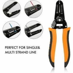 Pince à Dénuder De Précision, Betterlife Wire Pince Coupante Pince Coupante Outil De Réparation Avec Build-in Coupe-câble Et Trous De Looping Pince à Sertir Pour，1 Pcs -Outil de l'électricien Soldes 2022 45634917 4